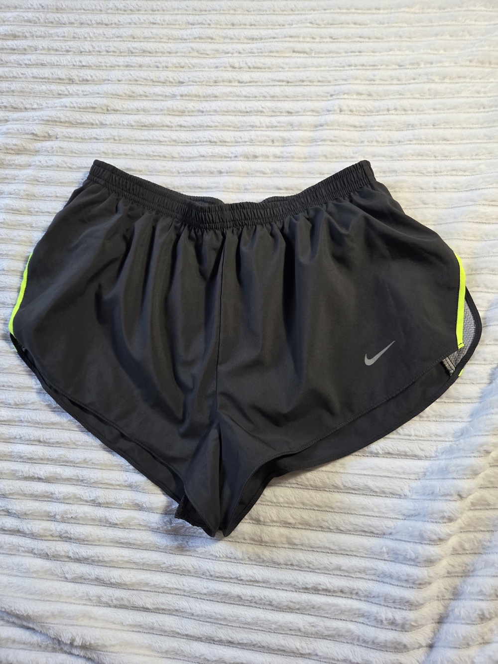 Nike Women’s Black Running Shorts with Neon Trim Large